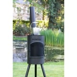 Bonfeu BonGiano SP foyer charbon de bois Noir, Ø 30 cm, Grille de barbecue incluse