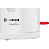 Bosch TWK3A011 bouilloire 1,7 L 2400 W Gris Blanc, 1,7 L, 2400 W, Gris, Plastique, Acier inoxydable, Sans fil, Filtrage