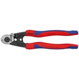 KNIPEX Coupe-câbles 95 62 190, Tenailles de cran Bleu, avec gaines bi-matière, brunie