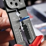 KNIPEX Pince à sertir 97 21 215 avec gaines bi-matière, brunie