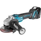 Makita Rectifieuse 18 V / 5,0 Ah, Meuleuse d'angle Bleu/Noir