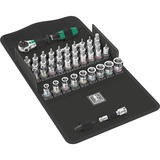 Wera 8100 SA Clé à cliquet All-in Zyklop Speed, 42 pièces, Set d'outils Noir/Vert, Entraînement 1/4", avec fonction de maintien, métrique
