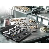 Wera 8100 SB 8 Zyklop Jeu de cliquets métalliques, 29 pièces, Set d'outils Noir/Argent, Double embrayage, 3/8" drive, métrique