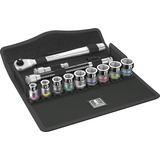 Wera 8100 SB HF 1 Zyklop Set de cliquets métalliques, Set d'outils Noir/Argent, 13 pièces, cliquet inverseur, 3/8" drive, avec fonction de maintien, métrique