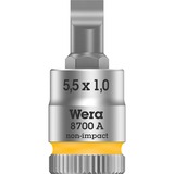 Wera 8700 A FL Zyklop vis à fente embout capuchon 1.2x6.5x28mm, Clés mixtes à cliquet Chrome, avec entraînement 1/4