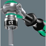 Wera 8790 HMA HF Zyklop Capuchon à main et à machine 4mm, avec entraînement 1/4", avec fonction de maintien, Clés mixtes à cliquet Chrome, 4mmx23mm