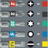 Wera Bit-Check 6 Impaktor 2, Set d'embouts de vissage Noir, 6 pièces