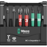 Wera Bit-Check 6 Impaktor 2, Set d'embouts de vissage Noir, 6 pièces
