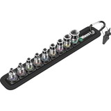 Wera Ceinture A 1 Jeu de douilles Zyklop, Clés mixtes à cliquet Noir, 10 pièces, avec fonction de maintien, avec entraînement 1/4