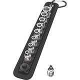 Wera Ceinture A 1 Jeu de douilles Zyklop, Clés mixtes à cliquet Noir, 10 pièces, avec fonction de maintien, avec entraînement 1/4