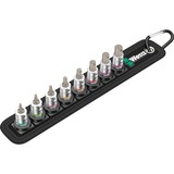 Wera Ceinture A 2 Jeu d'écrous hexagonaux Zyklop avec fonction porte-écrou, 1/4" drive, Clés mixtes à cliquet Noir/Argent