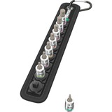 Wera Ceinture A 2 Jeu d'écrous hexagonaux Zyklop avec fonction porte-écrou, 1/4" drive, Clés mixtes à cliquet Noir/Argent