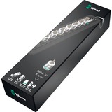 Wera Ceinture A 2 Jeu d'écrous hexagonaux Zyklop avec fonction porte-écrou, 1/4" drive, Clés mixtes à cliquet Noir/Argent