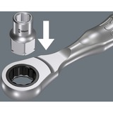 Wera Douille à carré Zyklop avec emmanchements 1/4" et hexagonal Hex 11, Clés mixtes à cliquet 6mm x 18mm