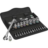 Wera Ensemble 7 cliquets Zyklop Metal avec carré mâle traversant, Set d'outils 28 pièces