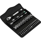 Wera Ensemble 7 cliquets Zyklop Metal avec carré mâle traversant, Set d'outils 28 pièces