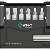 Wera Ensemble d'embouts Bit-Check 7 Universel 3, Set d'embouts de vissage Support et embouts