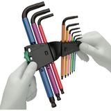Wera Jeu de clés Allen 950/9 Hex-Plus Multicolore HF 1, Tournevis Noir, 9 pièces, code couleur