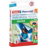 tesa Powerstrips POSTER étiquette de fixation, Colle Blanc, étiquette de fixation, Blanc, Intérieure, Papier, 0,2 kg, Boîte