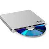Hitachi-LG Data Storage Graveur de DVD portable mince, Graveur DVD externe Argent, Argent, Fente, PC de bureau/PC portable, DVD±RW, USB 2.0, 60000 h