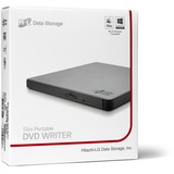 Hitachi-LG Data Storage Graveur de DVD portable mince, Graveur DVD externe Argent, Argent, Plateau, PC de bureau/PC portable, DVD±RW, USB 2.0, 60000 h, Vente au détail