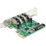 DeLOCK Carte PCI Express > 4 x USB 3.0 externe, Carte d'interface 