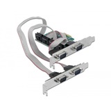 DeLOCK Carte PCI Express vers 4 x série RS-232, Carte d'interface 