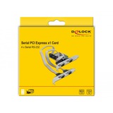 DeLOCK Carte PCI Express vers 4 x série RS-232, Carte d'interface 