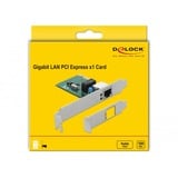 DeLOCK Carte PCIe 1x Gigabit LAN, Carte réseau 