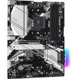 ASRock B550 Pro4, Socket AM4 carte mère Noir/Argent, RAID, Gb-LAN, Sound, ATX