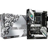 ASRock B550 Steel Legend, Socket AM4 carte mère Noir/Argent, RAID, Gb-LAN, Sound, ATX