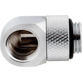 Corsair Hydro X Series 90° Rotary Adaptateur, Connexion Chrome, 2 pièces