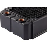 Corsair Hydro X Series XR7 240mm, Radiateur Noir, Bloc radiateur, Laiton, Cuivre, Noir, 1/4", 60 °C, 275 mm