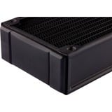 Corsair Hydro X Series XR7 240mm, Radiateur Noir, Bloc radiateur, Laiton, Cuivre, Noir, 1/4", 60 °C, 275 mm