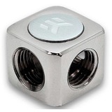 EKWB EK-AF Séparateur en T 3F G1/4 - Nickel, Distributeur Argent
