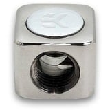 EKWB EK-AF T-Splitter 3F G1/4, Distributeur Argent, Laiton, Nickel, 24 mm, 21 mm