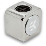 EKWB EK-AF T-Splitter 3F G1/4, Distributeur Argent, Laiton, Nickel, 24 mm, 21 mm