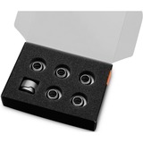 EKWB EK-Quantum Torque 6-Pack HDC 14 - Satin Titanium, Connecteur Argent, 6 pièces