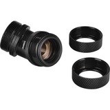 Thermaltake Pacific G1/4" PETG Tube 45° Dual Compression 16 mm OD, Connexions Noir
