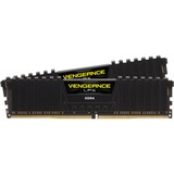 Corsair 16 Go DDR4-3200 Kit, Mémoire vive Noir, CMK16GX4M2B3200C16, Vengeance LPX, XMP