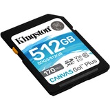 Kingston Canvas Go! Plus 512 Go SDXC, Carte mémoire Noir, UHS-I U3, Class 10, A2