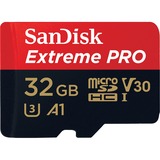 SanDisk Extreme PRO microSDHC 32 Go, Carte mémoire UHS-I U3, Classe 10, V30, A1, Adaptateur SD inclus