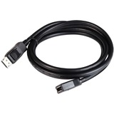 Club 3D Câble d'extension DisplayPort 1.4 HBR3 8K60Hz M/F Noir, 2 mètres, CAC-1022