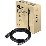 Club 3D DisplayPort 1.4 DSC 1.2 HBR3 HDR Bidirectionnel, Câble Noir, 3 mètres, 8K 60Hz