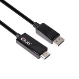 Club 3D DisplayPort 1.4 > HDMI 2.0b Actif, Câble Noir, 2 mètres