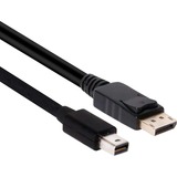 Club 3D Mini DisplayPort - DisplayPort 1.2, Câble Noir, 2 mètres