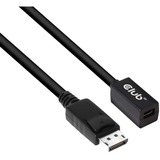 Club 3D Mini DisplayPort > DisplayPort 1.4 (mâle), Câble d'extension Noir, 0,1 mètre
