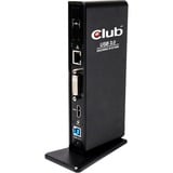 Club 3D SenseVision CSV-3242HD, Station d'accueil Noir, Vente au détail