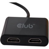 Club 3D USB 3.2 Gen1 Type A vers HDMI Double écran 4K 60Hz, Adaptateur Noir