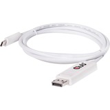 Club 3D USB-C 3.1 > DisplayPort 1.2 UHD, Adaptateur Blanc, 1,2 mètre